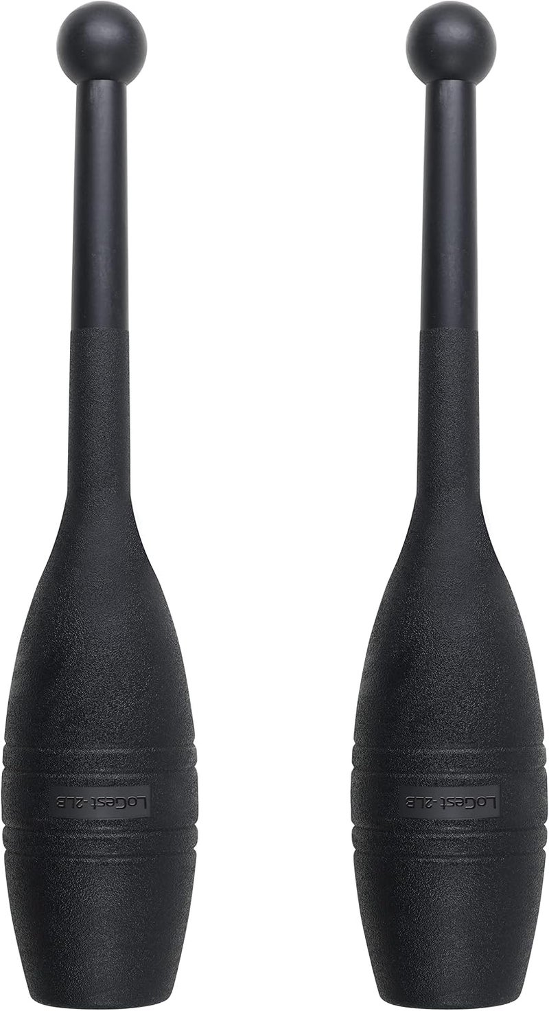 Logest Mace Exercise Club - Heavy Duty Plastic Indian Clubs Available in 1 LB and 2 LB Set 3LB Set 4LB Set of 2 Perfect for Strength Training Rehabilitation Improves Grip Full Body Workout Mace Clubs - Image 1